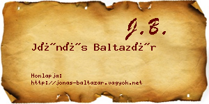 Jónás Baltazár névjegykártya